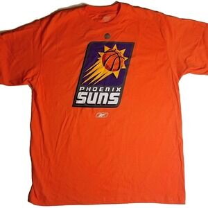 NEW Vintage Y2K NBA Phoenix Suns Reebok Men's Orange Graphic T Shirt XLarge